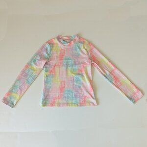 Cat & Jack Girls Watercolor Rash Guard Swim Top M 7/8 GUC